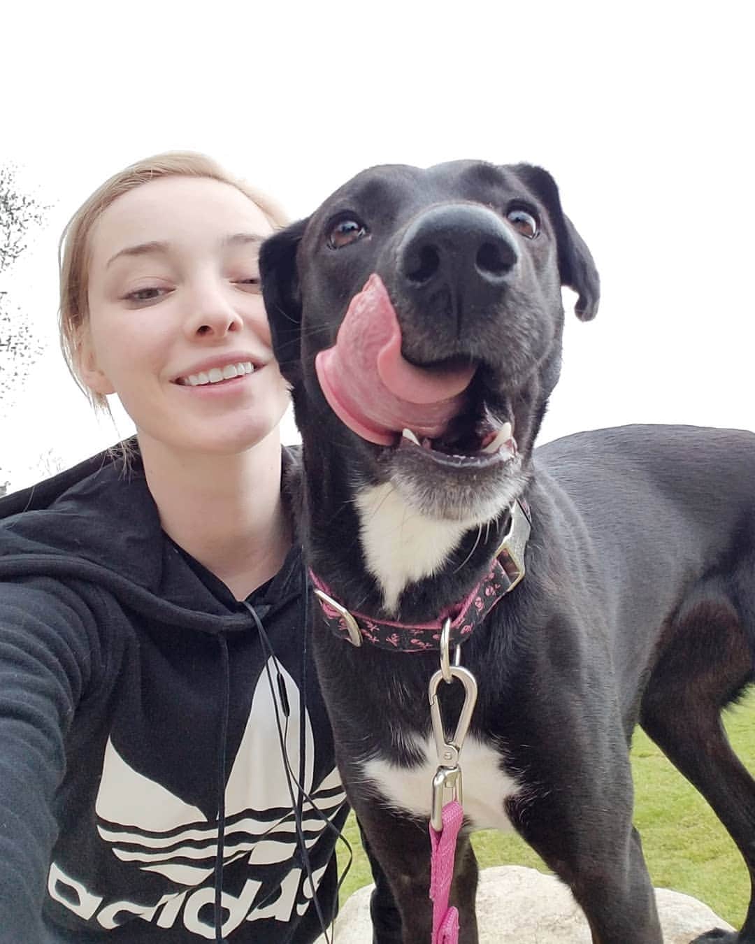 エマ・デュモンのインスタグラム：「My sweet doggo is almost 2 and I can't wait for her birthday! 💗💗💗」