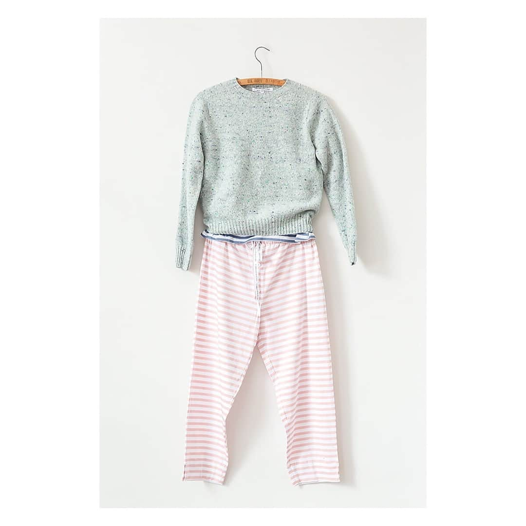 キャベジズ&ローゼズさんのインスタグラム写真 - (キャベジズ&ローゼズInstagram)「The uber-comfortable Terry Trousers are back just in time for Spring 💖 With delicate pink stripes on a white field made from 100% organic jersey. You will want to wear them everywhere with everything. They look particularly fetching with the newly arrived Freya Knit in Sage and the Sienna Sweater in Classic Navy 👇Tap to Shop Now👇#newarrivals #shopnewarrivals #organicclothing #organiccottonjersey #naturalfabrics #madeinscotland #knitwear #pinkstripes @christina_strutt @cabbagesandroses_shop」3月22日 7時26分 - cabbages_and_roses