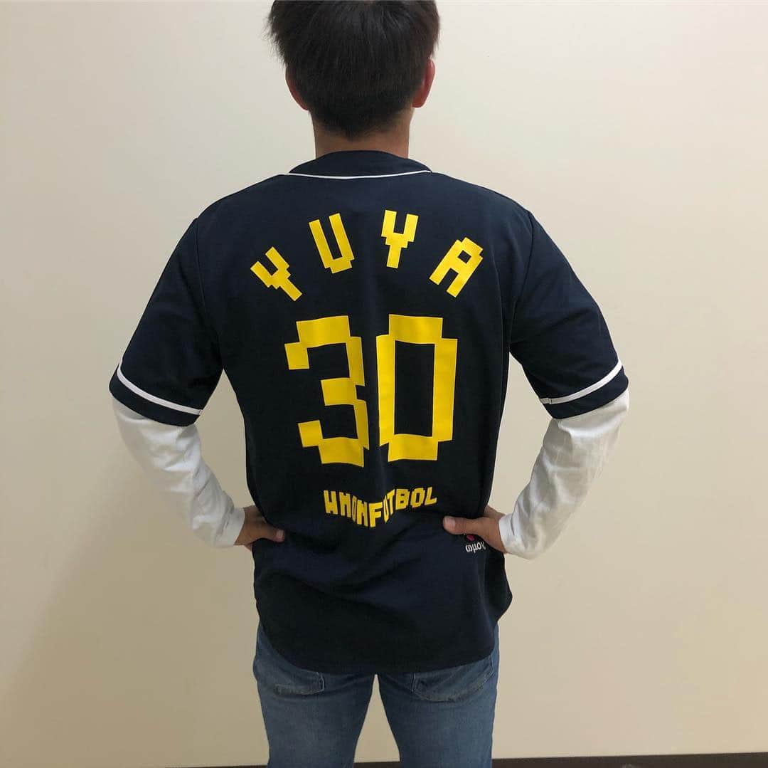 姫野宥弥のインスタグラム：「ベースボールシャツ すごくカッコ良い！ 皆さんこれを着てスタジアムで応援お願いします😊 #WMON#ベースボールシャツ#30#ザスパクサツ群馬」
