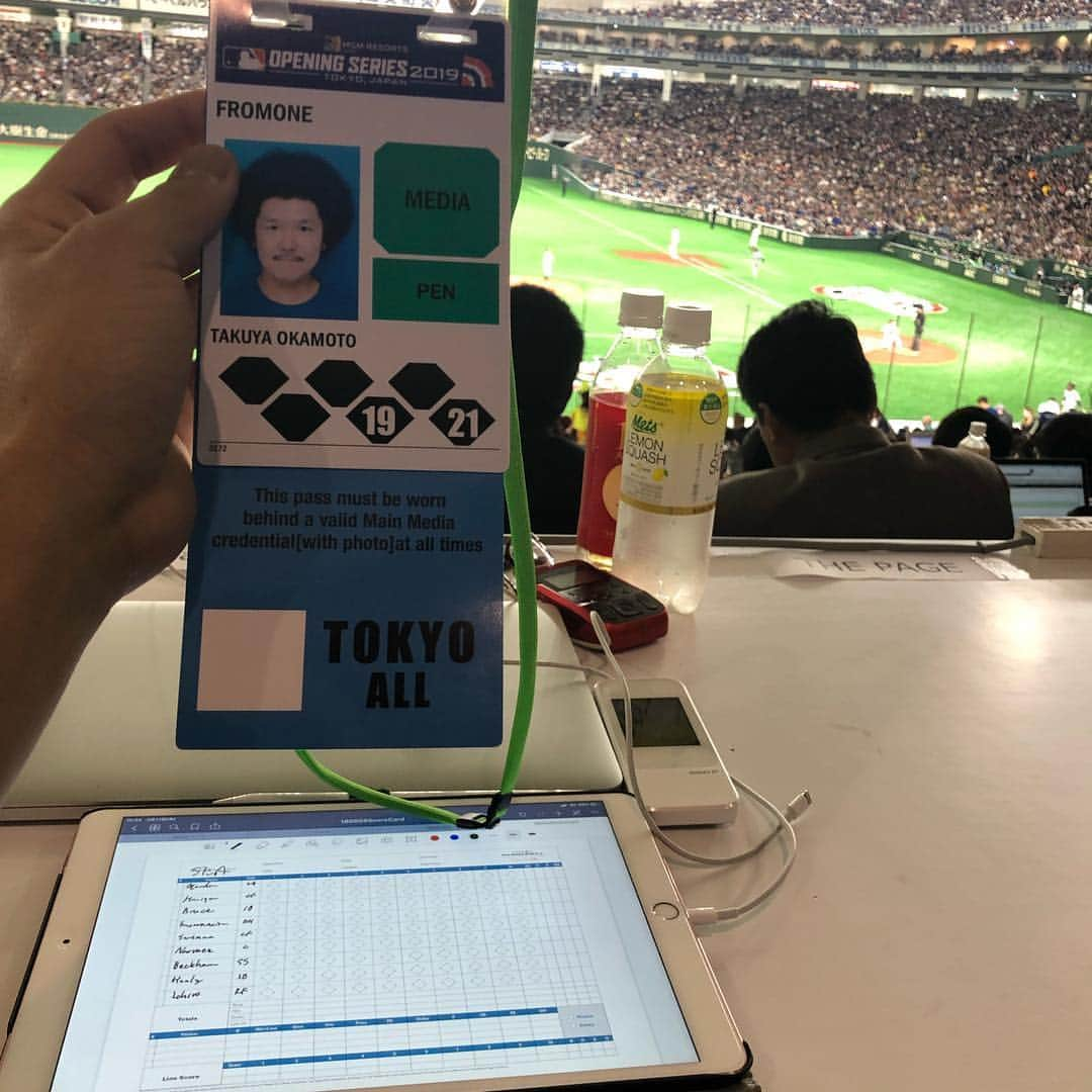 オカモト"MOBY"タクヤさんのインスタグラム写真 - (オカモト"MOBY"タクヤInstagram)「19.03.20 @ #TokyoDome  #MLB #Ichiro #Mariners #Athletics  近日中にレポートを書きます。」3月22日 8時05分 - moby_scoobiedo