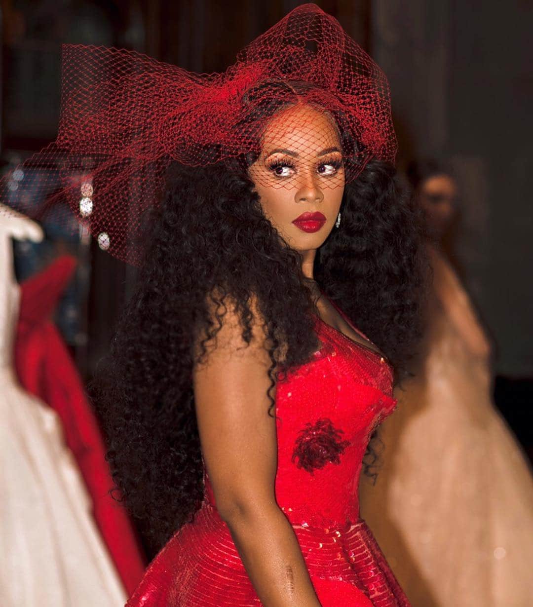 のインスタグラム：「@KarenSabagOfficial designed this amazing hand beaded, hand sewn custom gown as well as all the other beautiful pieces in her collection. I had the honor of closing her fashion show in this 🥰😍 She is who I go to when I need an amazing look for all my special moments 💋(I also included a few of my favorites that she has created for me- my 10th Anniversary vow renewal, C. Davis Grammy Party, my Babyshower, 2018 BET Awards) #RemyMa」