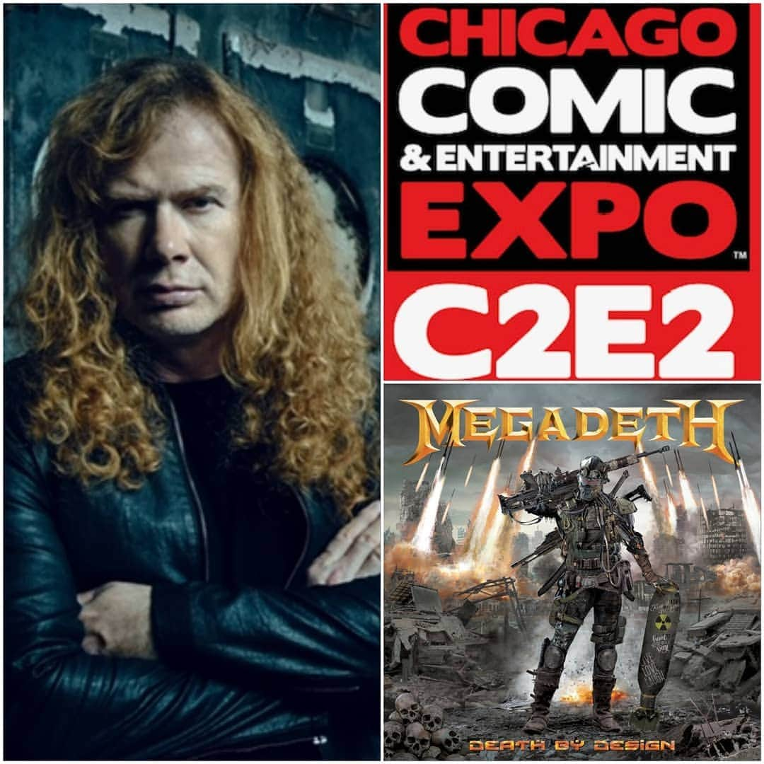 Megadethさんのインスタグラム写真 - (MegadethInstagram)「Dave Mustaine will be signing at Heavy Metal booth #517 at @C2E2 in Chicago this Friday, March 22 from 1 to 2 p.m. Followed by the signing, a live broadcast on @SyfyWire at 2:15 p.m. to discuss our new graphic novel, DEATH BY DESIGN. #C2E2」3月22日 8時53分 - megadeth