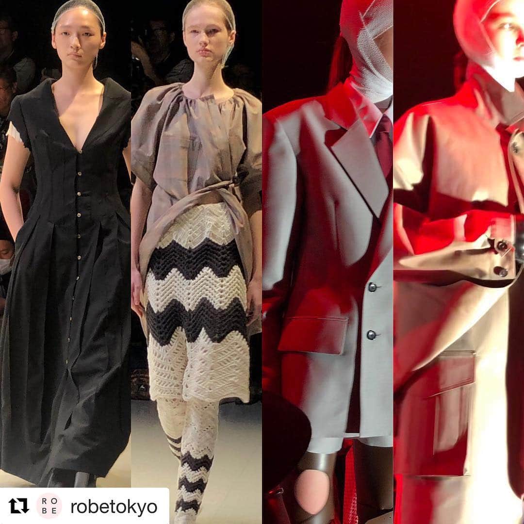 azのインスタグラム：「ぽょ~ #Repost @robetokyo with @get_repost ・・・ #perminute は20代の男性デザイナーによるブランドですが、良い意味で大人びてるんですよね。ちゃんと綺麗。#keisukeyoshida もコンセプトや奇抜なデザインが見られがちですが、コートやジャケットなどかっちりしたものが実は美しい。歳を重ねるにつれてどんな服を作るのかなーと楽しみで仕方ない🤔✨ ・ #ケイスケヨシダ #パーミニット #ROBE東コレ隊 #AmazonFWT #東コレ #fashionweek #19aw #AmazonFashionWeekTOKYO #ファッションショー #ランウェイ #AFWT #アマゾンファッションウィーク #2019aw #ROBEtokyo #越境レディ #tokyo #东京 #도쿄 #동경」