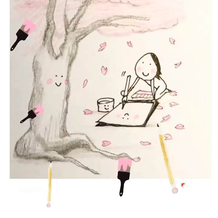 榊山敬代のインスタグラム：「🎨🖌🌸 … ・ 東京では。 桜開花宣言しました金曜日。  ブログを更新しましたの巻。  小学生時代の。 わたしと。桜のひとコマを つづりました。  ブログは。@sakakiyamatakayo プロフィールにリンクしているameblo.jp/sakakiyamatakayoより。 … ・ ・ ・ ・ 🌸" 作品展示情報… ・ 『第7回 郷さくら美術館 桜花賞展』 … 会場：郷さくら美術館 ・ 「郷さくら美術館　桜花賞」展は、「桜」を描いた現代日本画を多くの方々にご覧頂き、日本画の素晴らしさを再発見してもらうことを目的とした展覧会です。今回もこれからの活躍がますます期待される日本画家31名が、日本美術でおなじみの「桜」という大変難しいモチーフを相手に、それぞれの持ち昧を生かした個性的な素晴らしい桜の絵画に仕上げています。現代日本画家たちの個性を、豊かな桜花の美しさを、どうぞお楽しみください。  東京都目黒区上目黒1-7-13　 TEL：03-3496-1771  東急東横線、東京メトロ日比谷線 中目黒駅より徒歩５分 ◼︎詳しくはホームページをご覧ください  #日本画家 の #ラクガキ #art #ペン画 #pen #sarasa #anime  #キャラクター  #artist #らくがき_sakakiyamatakayo #sakakiyamatakayo_rakugaki #Instagram #アメブロ #アメブロ更新しました #おばあちゃん ・ #🌸 #さくら #桜 #CherryBlossoms  #中目黒 #nakameguro #お花見 #お花見スポット」