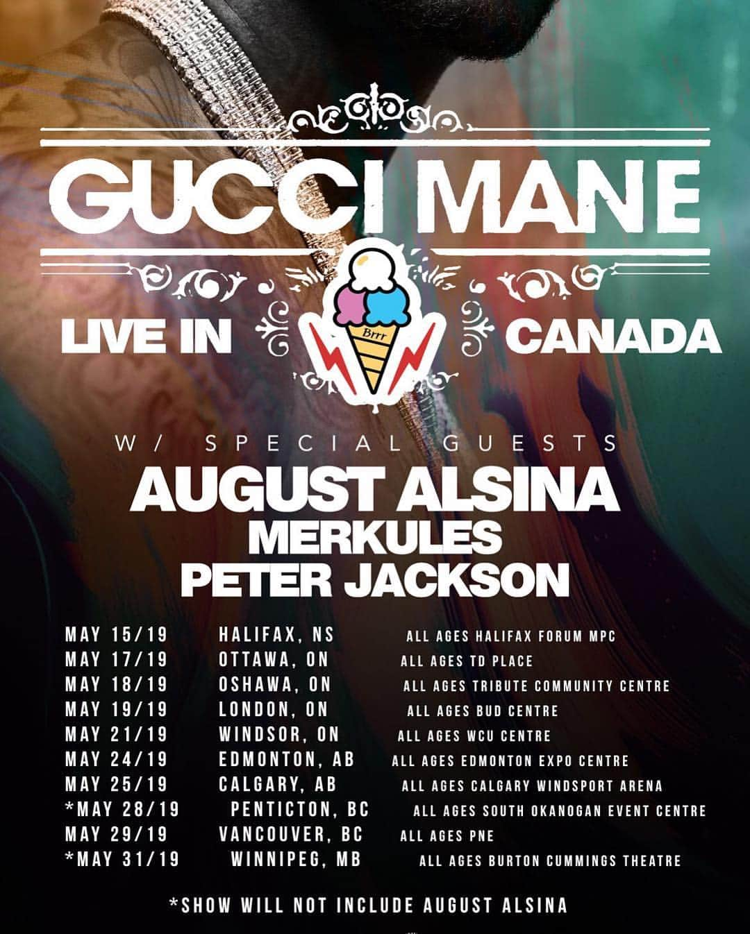 グッチ・メインさんのインスタグラム写真 - (グッチ・メインInstagram)「Guess who’s coming to Canada 🇨🇦 for the 1st time ever ?? Big Guwop!! This May tix available now slide for info! brrrrrr」3月22日 22時14分 - laflare1017