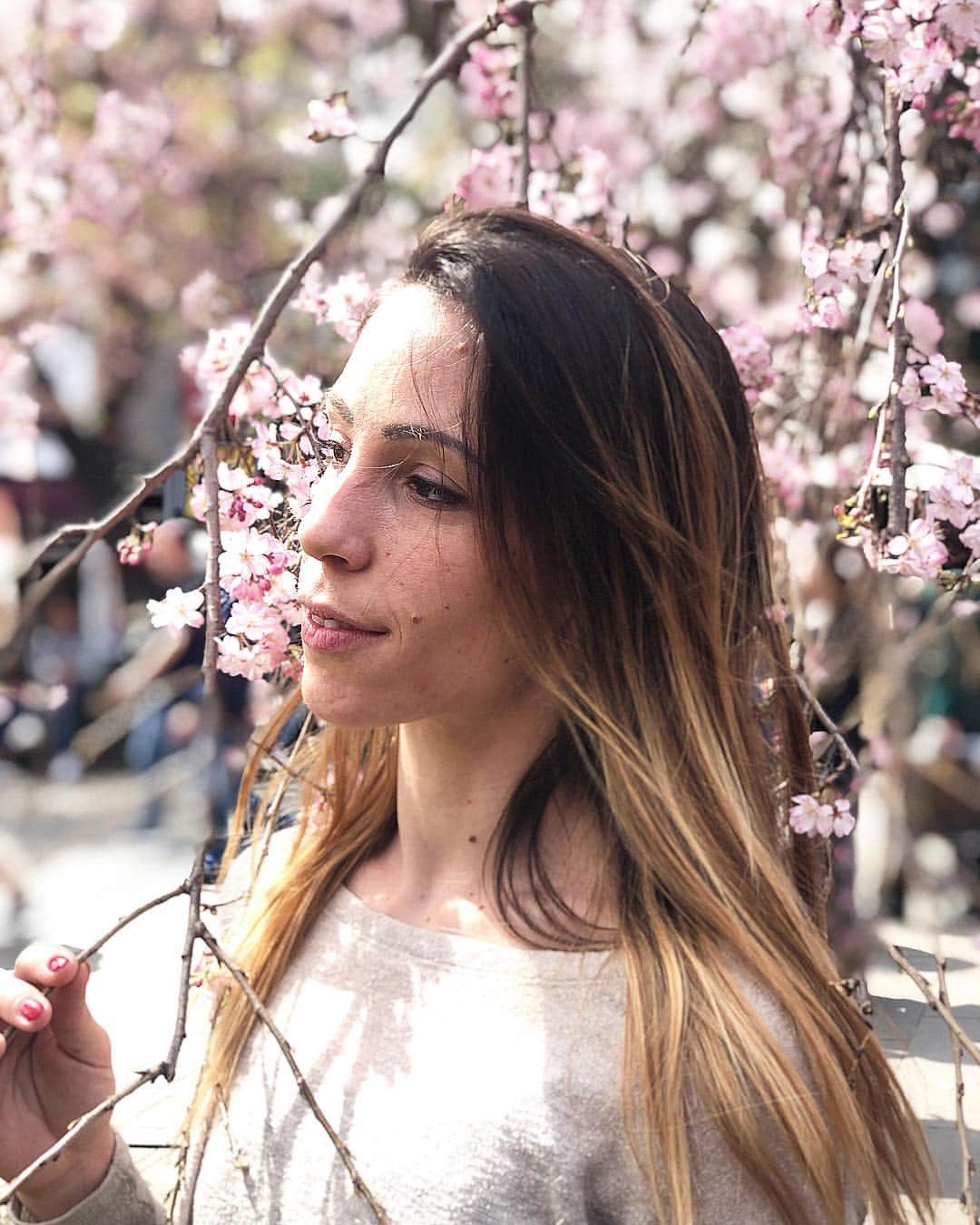 ニコーレ・デラ・モニカのインスタグラム：「That magic of the cherry blossoms tho 🌸  Makes me feel the Japanese soul 🇯🇵 📸 @skateraya  #japan #日本 #tokyo #love #soul #cherryblossom #magic #ilovejapan」