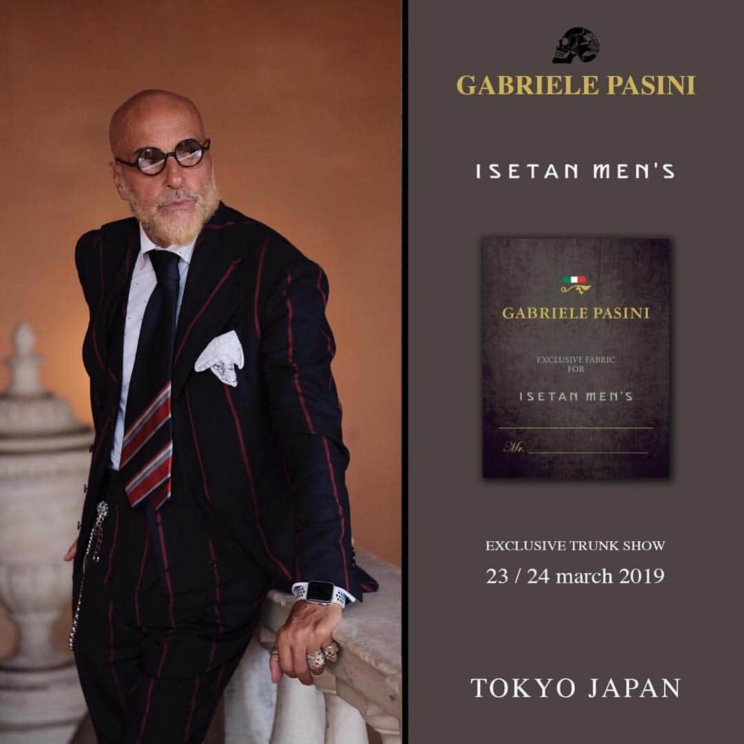 ストラスブルゴさんのインスタグラム写真 - (ストラスブルゴInstagram)「【GABRIELE PASINIトランクショー】 3月23日(土)と24日(日)に伊勢丹新宿店メンズ館にてガブリエレ・パジーニのトランクショーが開催されます。 2日間ともご本人がフロアに立ちますので是非ご来店ください。  @strasburgomens @gabrielepasini #strasburgo #strasburgmens #gabrielepasini #trunkshow #isetan #isetanmenp #shinjuku #springsummercollection #ストラスブルゴ  #ガブリエレパジーニ #伊勢丹新宿店メンズ館 #トランクショー #2019春夏 #イベント #コレクション #ガブリエレパジーニ19ss」3月22日 14時40分 - strasburgo_mens_official