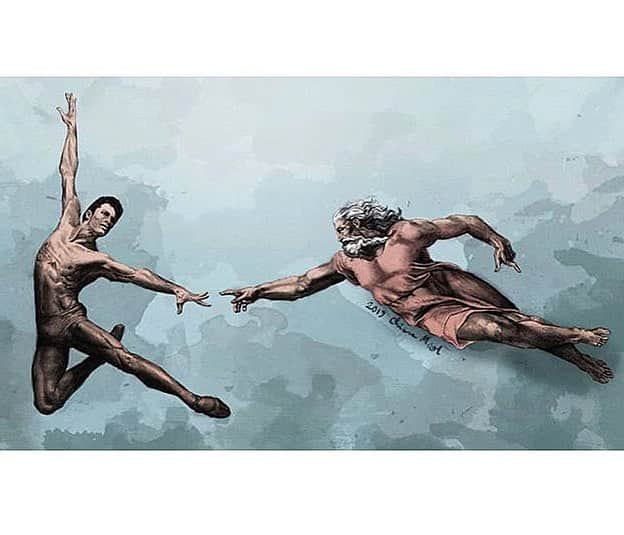 ロベルト・ボッレさんのインスタグラム写真 - (ロベルト・ボッレInstagram)「...Repost @chi_mica Creation of dance - affresco. #illustrator #color #robertobolle #michelangelo #cappellasistina #paintings」3月22日 15時08分 - robertobolle