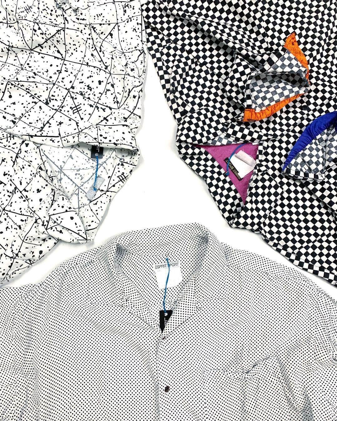 のインスタグラム：「JAMMRU 入荷オープンは3/23です！ 3/23 NEW ARRIVAL!! ESPRIT shirt .  商品のお問い合わせは3/25月曜日以降お電話で承ります。 . #お問い合わせはお電話で承ります #jammru #osaka  #fashion  #streetstyle  #streetfashion  #vtg  #vintage  #used  #usedclothing  #古着 #古着屋 #ファッション #70s #80s #90s #esprit #espritsport」