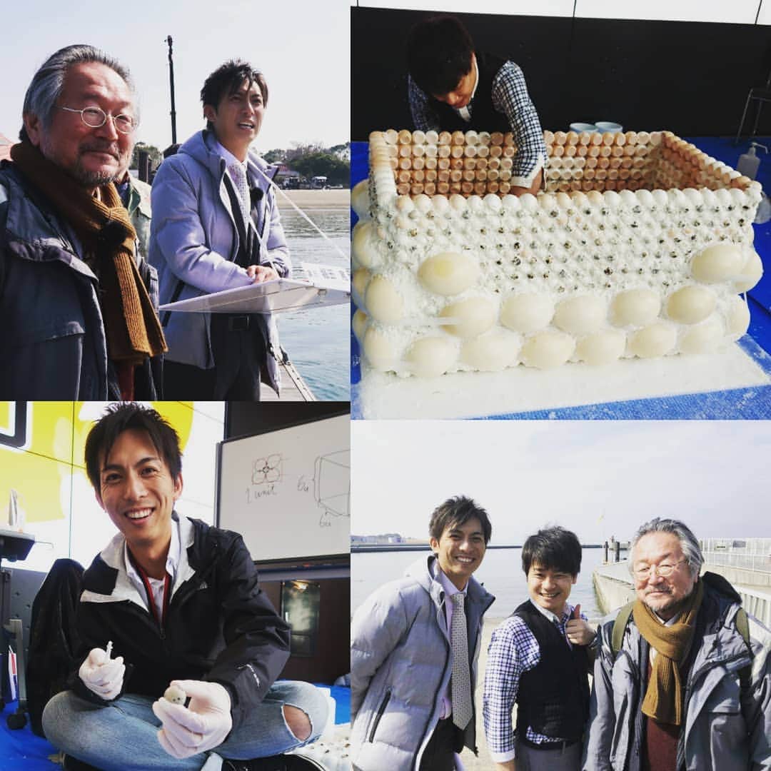 堀田篤さんのインスタグラム写真 - (堀田篤Instagram)「* 不可能を意味することわざ「卵の殻で海を渡る」は本当に不可能かを検証。 ・ 夏にも一度挑戦しましたが、その際は海を渡るどころか卵の殻舟がすぐに沈没。 ・ 工作が得意な芸人・工作太朗さん、物理が専門の山田義春先生と再び挑戦する日がきました。 ・ 今回は関西のモノづくりの力を結集して頑丈な卵の殻舟が完成。 ・ 工作太朗さんも皆さんの思いを背負って、海に出ました。 ・ 私も仕事を忘れて興奮笑 ・ 関西地区の方、ご覧いただけると嬉しいです。 ・ 「コトバサマのいうとおり」 ・ 明日3/23(土)15時～16時半放送です。 #コトバサマのいうとおり#卵#卵の殻#舟#海#工作太朗#山田義春#カンテレ#アナウンサー#堀田篤」3月22日 19時00分 - hotta.atsushi8