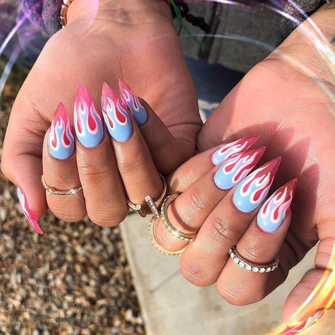 Public Desireさんのインスタグラム写真 - (Public DesireInstagram)「Too much SAUCE🔥💅 (📸: enciso_nails) #nailspo #nailart #instanails #sass ⚡www.publicdesire.com⚡」3月22日 19時31分 - publicdesire