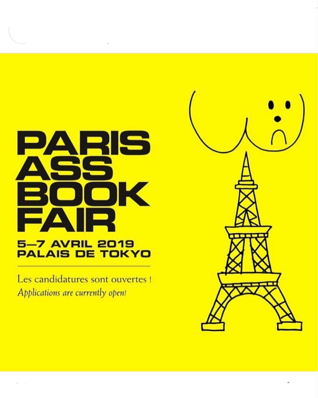KEN KAGAMIさんのインスタグラム写真 - (KEN KAGAMIInstagram)「PARIS ASS BOOK FAIR  5〜7 April  2019  at PALAIS DE TOKYO  @parisassbookfair  @palaisdetokyo  4/7〜4/9までフランスのパレドトーキョーで開催されるPARIS ASS BOOK FAIR 2019 の メインビジュアル担当しました。」3月23日 7時00分 - kenkagami
