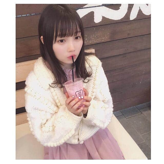 青葉ひなりさんのインスタグラム写真 - (青葉ひなりInstagram)「いちごバナナジュース とかいうかわいいもの飲んだ🥤  #todayscode #fashion #merryjenny #ooted #instagood #toastluck #原宿」3月22日 23時12分 - hinari_festive