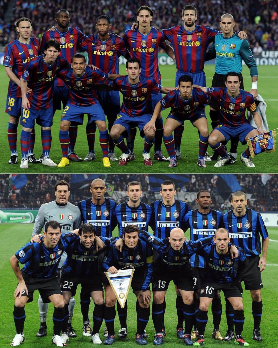 UEFAチャンピオンズリーグさんのインスタグラム写真 - (UEFAチャンピオンズリーグInstagram)「🔥 Create a combined Barça - Inter XI from these 2010 line-ups! 🥰 #UCL」3月22日 23時28分 - championsleague