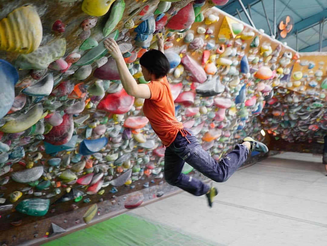 大場美和さんのインスタグラム写真 - (大場美和Instagram)「今日は88番を絶対登る！ と思ってたから、完登できて良かったー 最後まで気を抜けない課題でした #climbing #bouldering  #tamadic #evolv #pamo #adidas #浜崎治療院 📸 @ikukoserata」3月23日 0時18分 - miwa_oba
