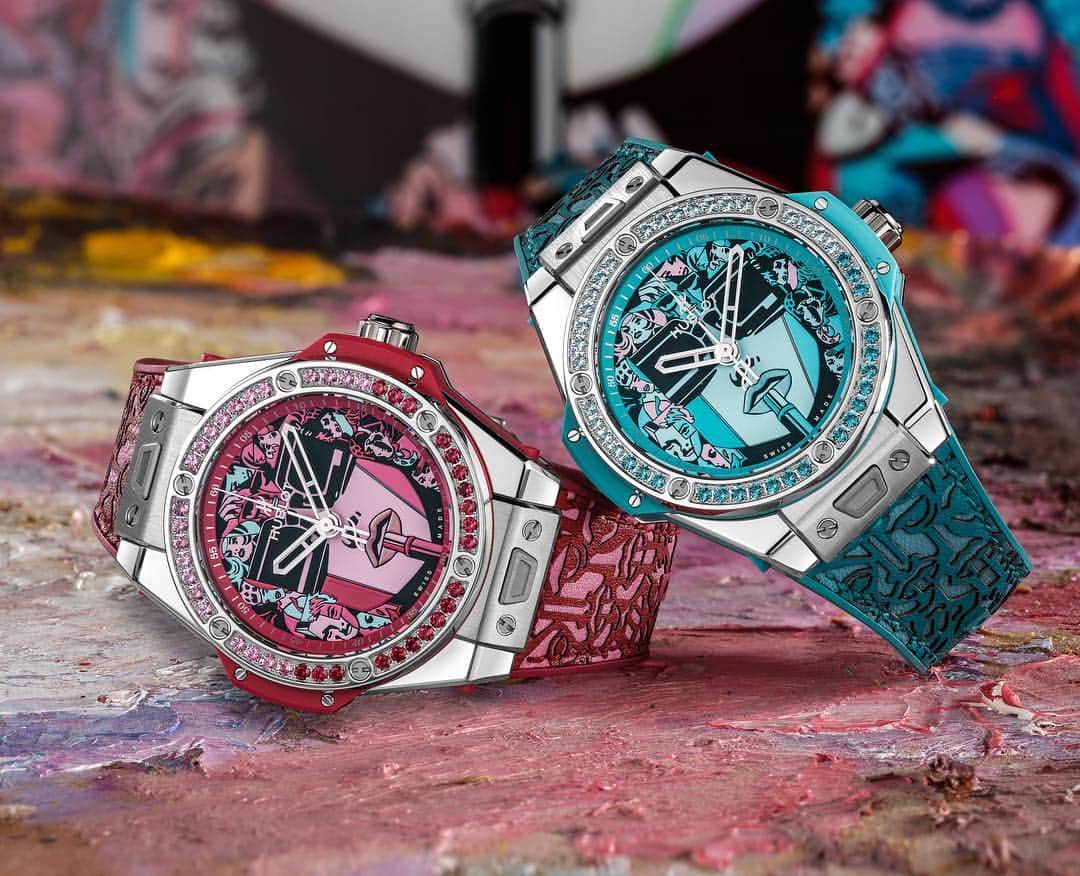 ウブロさんのインスタグラム写真 - (ウブロInstagram)「#HublotLovesArt! Special visit of french artist @marc.ferrero in our booth at #Baselworld2019! Check our Insta Stories. @ricardoguadalupe #BigBangMarcFerrero #HublotBaselworld #Baselworld #MarcFerrero」3月23日 0時54分 - hublot