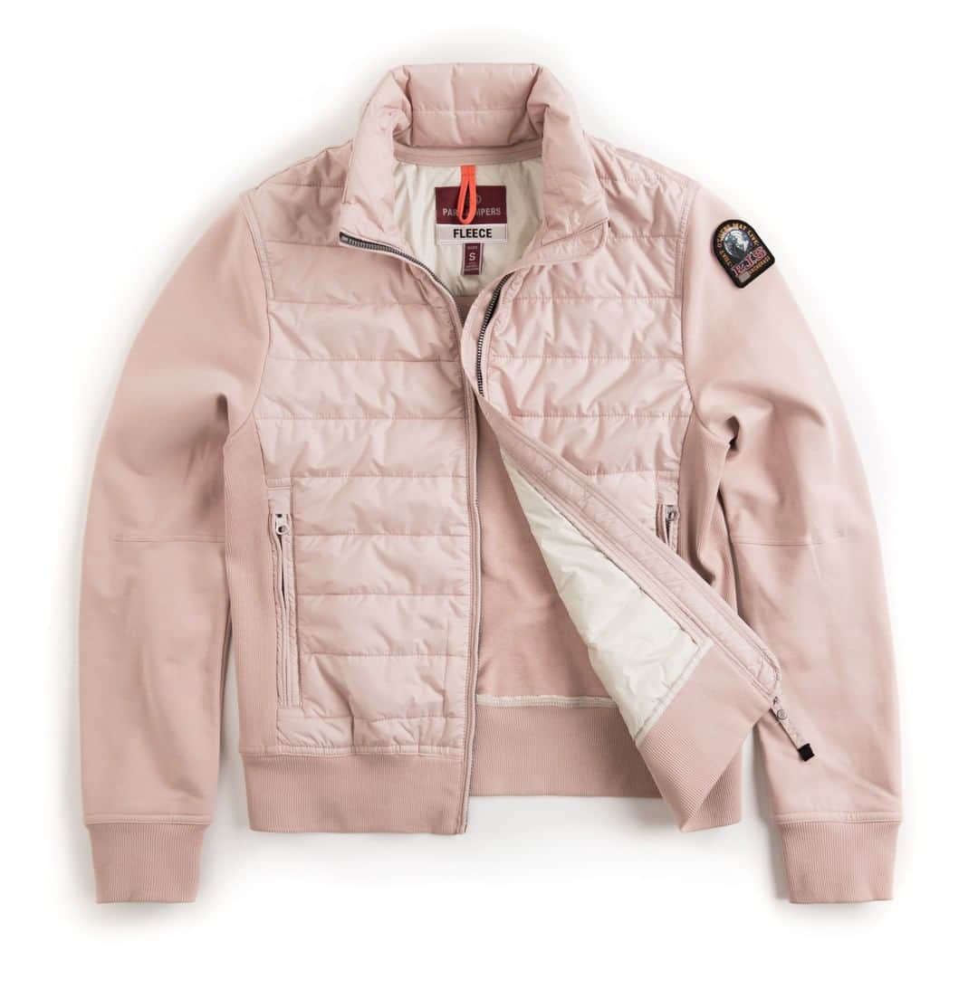 のインスタグラム：「Rosy bomber combines a 100% waterproof polyester matte finish taffeta with a soft stretch cotton fleece.  The ultimate in warmth and comfort for the midseason! . . . #parajumpers #pjs #pjsfriends #jacket #spring #summer #springsummer #springsummer19 #springcollection #newcollection #adventurer #springtime #jacket #jackets #newin #springishere #nature #adventure #explore #travel #traveller #explorer #ss19 #lanzarote #ROSY」
