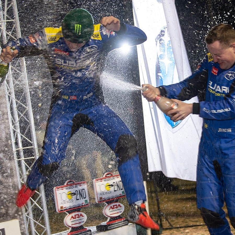 Subaru Rally Team USAさんのインスタグラム写真 - (Subaru Rally Team USAInstagram)「Friday FTW! What’s your weekend plan? (⚠️ No, @oliversolberg01 didn’t drink the 🍾 )」3月23日 1時38分 - subarumotorsportsusa