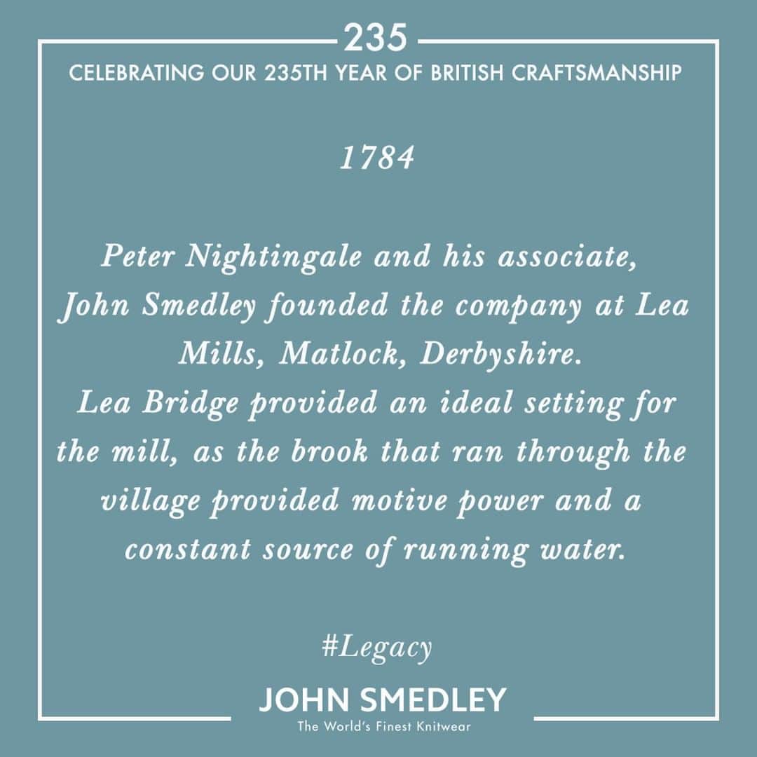 ジョンスメドレーさんのインスタグラム写真 - (ジョンスメドレーInstagram)「235 | Celebrating our legacy of British Craftsmanship...Find out more about the history of John Smedley on our Discover pages online.  #1784 #235 #Legacy #BritishCraftsmanship #MadeinEngland」3月23日 1時45分 - johnsmedleyknitwear