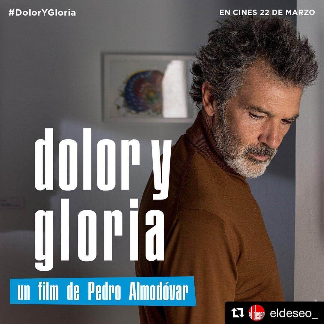 アントニオ・バンデラスさんのインスタグラム写真 - (アントニオ・バンデラスInstagram)「Hoy estreno de Dolor y Gloria. ¡Tenemos una cita en la pantalla grande!!! #Repost @eldeseo_ ・・・ Hoy #DoloryGloria, la nueva película de Pedro Almodóvar y protagonizada por @antoniobanderasoficial @penelopecruzoficial @asieretxeandia @leosbaraglia @noranavasactriz #JulietaSerrano @sanabellan @julian_lopez @cesarfloyd97 @raularevaloz @ceciroth y @rosalia.vt se estrena en salas de cine de todaEspaña de la mano de @sonypicturesspain!!!」3月23日 2時51分 - antoniobanderas