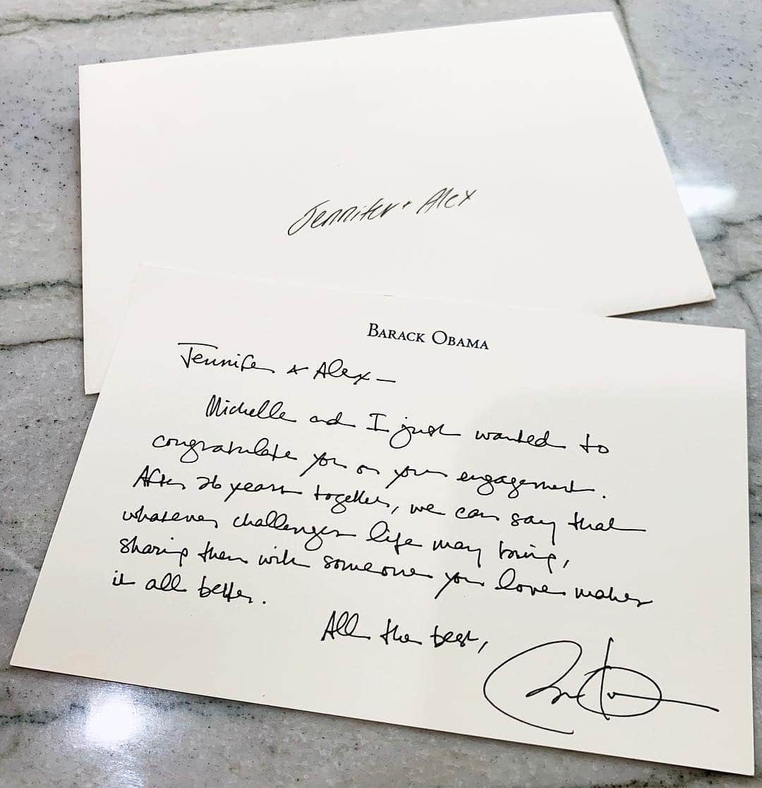 NBC Newsさんのインスタグラム写真 - (NBC NewsInstagram)「Former President #Obama congratulated #JenniferLopez and #AlexRodriguez on their #engagement with a sweet note. Click the link in our bio to read more. . 📷 Alex Rodriguez via Twitter」3月23日 4時47分 - nbcnews