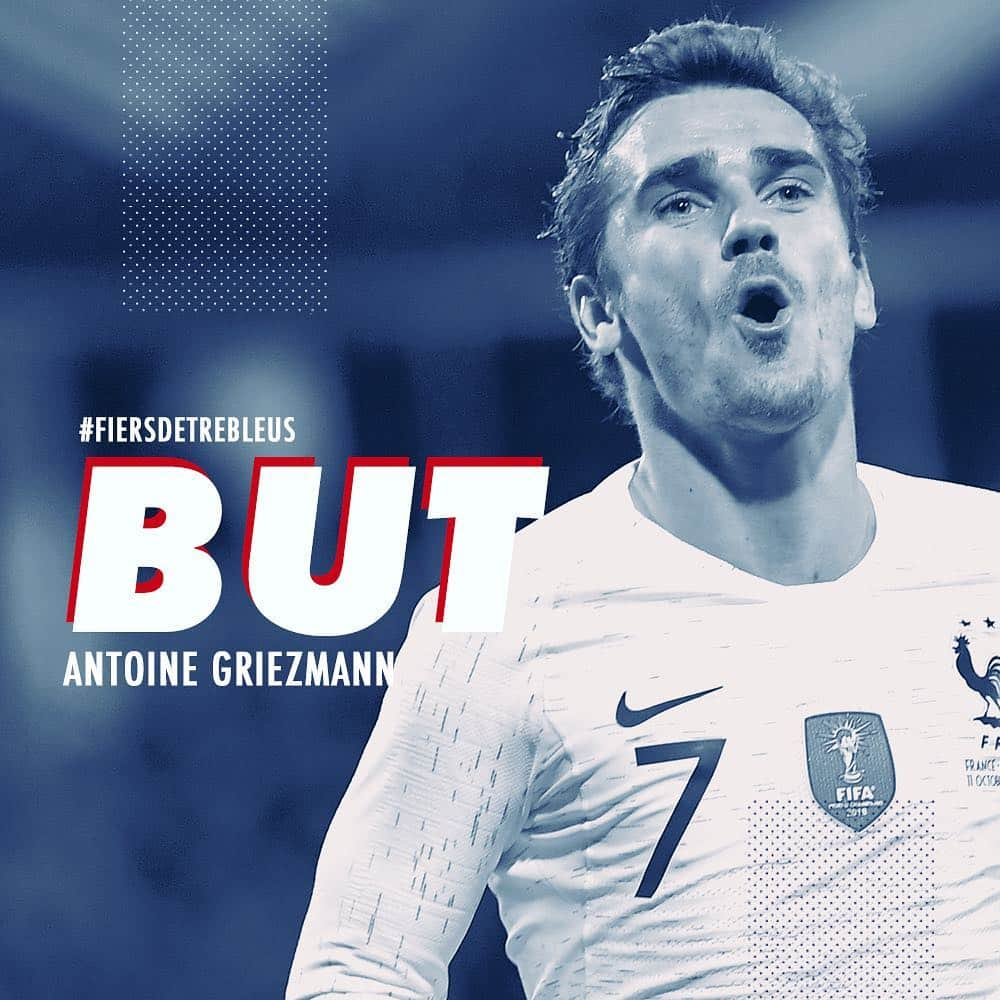 サッカー フランス代表チームさんのインスタグラム写真 - (サッカー フランス代表チームInstagram)「Ouverture du score pour nos Bleus par @antogriezmann 🔥🇫🇷 #FiersdetreBleus - First goal of the match by @antogriezmann 🔥🔥」3月23日 5時09分 - equipedefrance