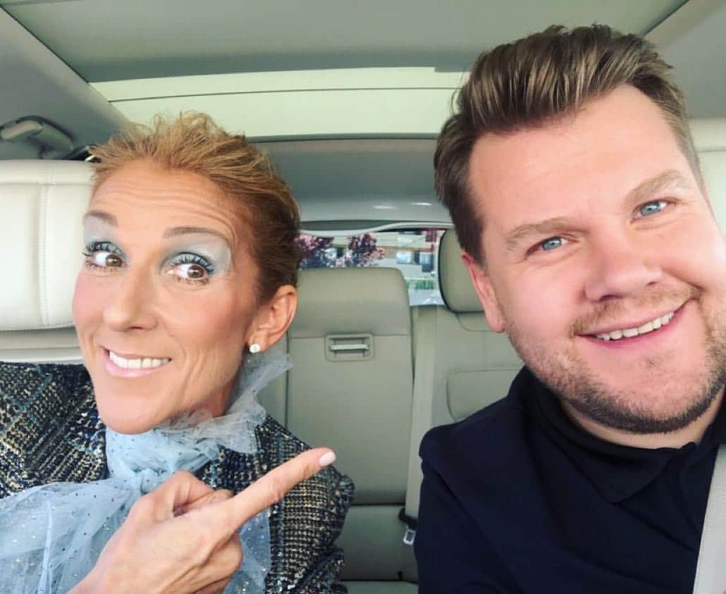 ジェームズ・コーデンのインスタグラム：「oh hey @celinedion」