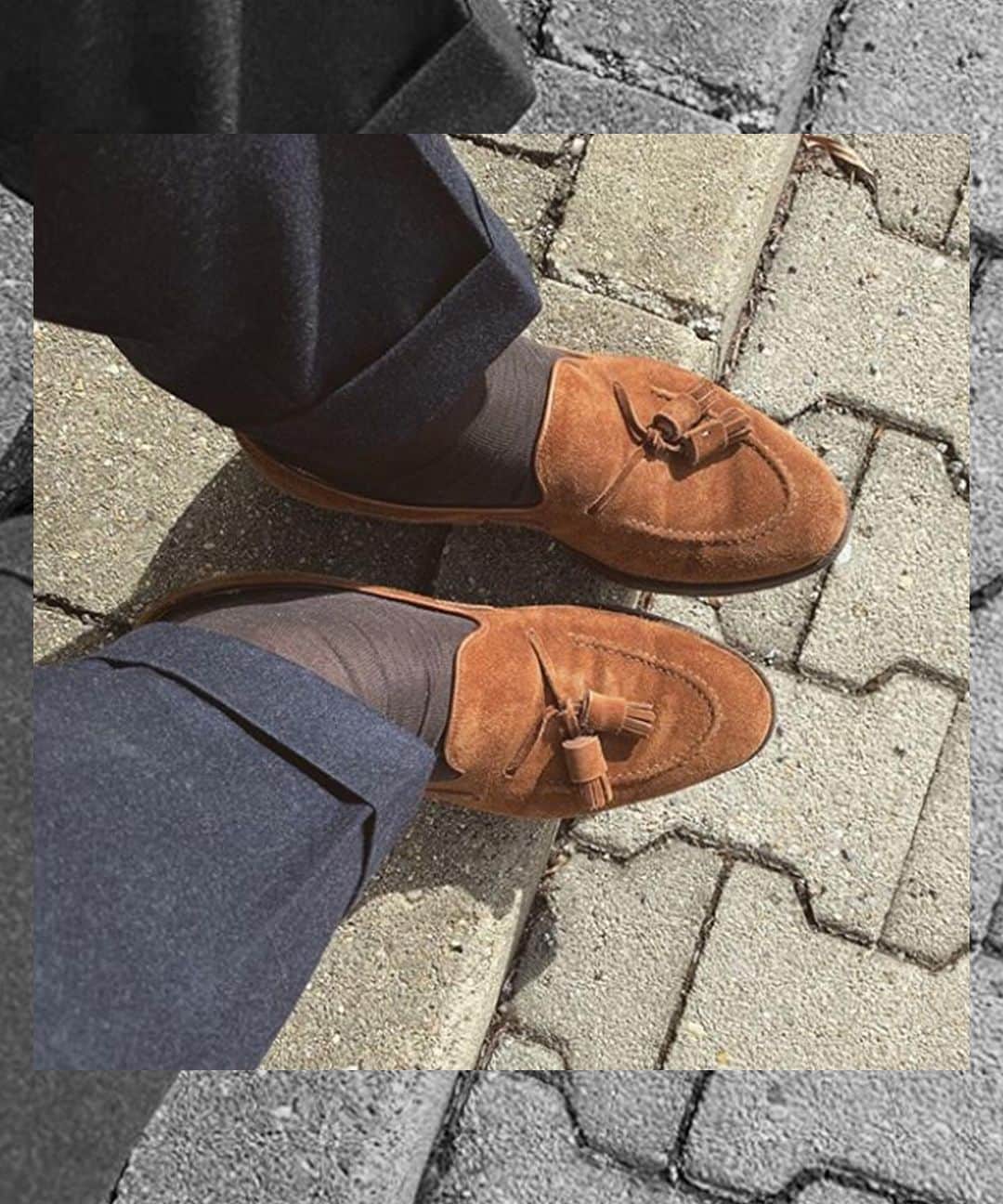 のインスタグラム：「Cavendish in Polo Brown Calf Suede – photo credit @alex.i.brn #crockettandjones #madetobeworn」