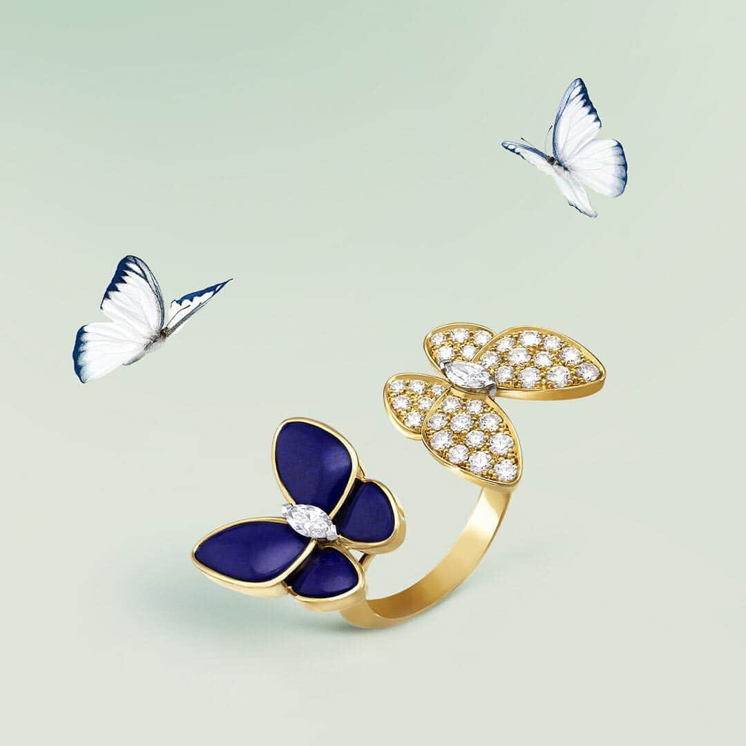 ヴァンクリーフ&アーペルさんのインスタグラム写真 - (ヴァンクリーフ&アーペルInstagram)「Feel the spirit of spring with the newest Two Butterfly creations featuring vibrant wings of lapis lazuli complemented by the light of diamonds and yellow gold. #TwoButterfly #VCAspring #VanCleefArpels」3月23日 16時21分 - vancleefarpels