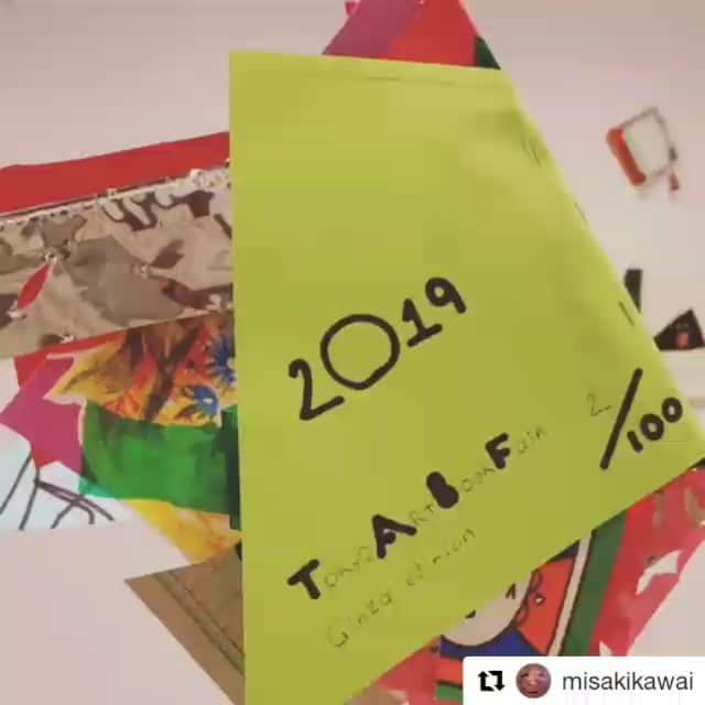 のインスタグラム：「#Repost @misakikawai (@get_repost) ・・・ 今日と明日も✂️ワークショップ✂️12:00-14:00❤️やってるよっ❤️まってるよっ 📚@ginzasonypark 📚 @tokyoartbookfair 📚📚📚work shop today and tomorrow/ 12:00-14:00 / see you soon😘」