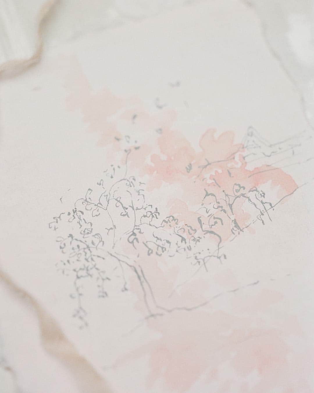 Veronica Halimさんのインスタグラム写真 - (Veronica HalimInstagram)「Weeping cherry tree Watercolor + custom mix grey ink (higgins+bleedproof white) — #truffypi #vhcalligraphy #autumnandmeadow #styledshoot #fineartwedding #calligraphy #spring #autumnandmeadow #japanspring #styling #tokyostyling #wabisabi #tabledecor #invitationdesign #weddinginvitation #weddingstationary #stylemepretty #bridestory #oncewed #ウェディング前撮り #花嫁 #結婚 #結婚式 #春婚 #結婚式準備」3月23日 10時49分 - truffypi