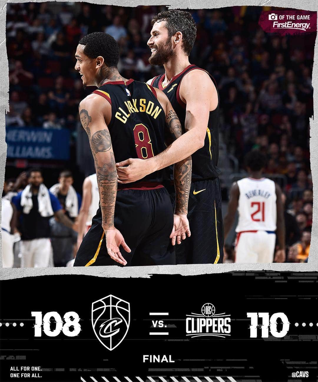 キャブスさんのインスタグラム写真 - (キャブスInstagram)「Our home win streak has ended but the squad showed all heart vs. LAC 👊 #BeTheFight⁠ ⁠」3月23日 11時03分 - cavs