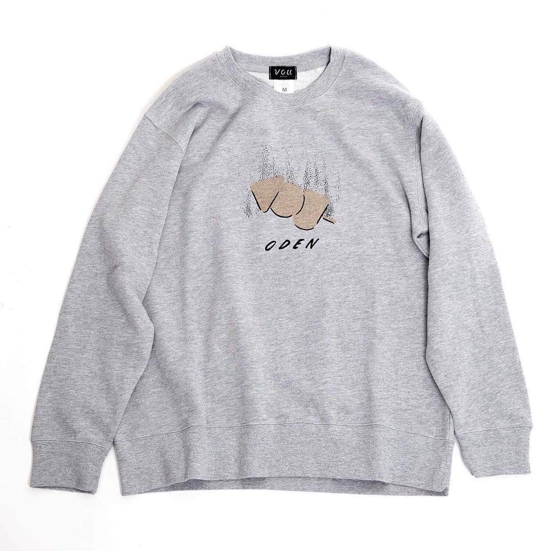 岡村優太のインスタグラム：「“VOUが染み込んだおでん SWEAT“  buy here 👉 @voukyoto」