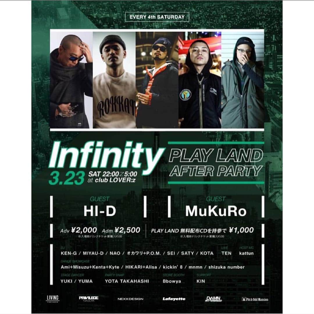 HI-Dさんのインスタグラム写真 - (HI-DInstagram)「本日、本編@ElectricLadyLand公演終了後のアフターパーティー@club LOVERzでライブします。どちらも是非。 #052 #名古屋 #nagoya #愛知 #live #party #」3月23日 13時25分 - hid_hideo_jp_suomi