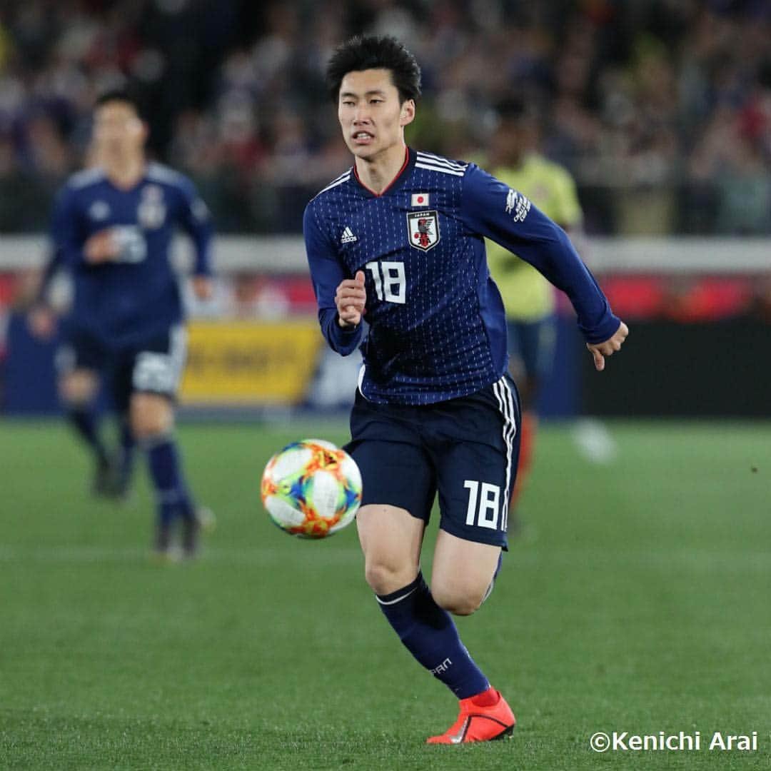 Goal Japanさんのインスタグラム写真 - (Goal JapanInstagram)「. ＼日本代表デビューを果たした #鎌田大地 🇯🇵／ コロンビア戦は不完全燃焼も、次戦に向けて「目に見える結果が欲しい」と意気込みを語った。 (Photo:Kenichi Arai) . 🏆キリンチャレンジカップ2019 🆚#日本代表 0-1 #コロンビア代表 ⚽️#ファルカオ(64分/PK) . #soccer #football #jfa #daihyo #samuraiblue #japan #colombia #daichikamada #サッカー #フットボール #⚽️」3月23日 13時53分 - goaljapan