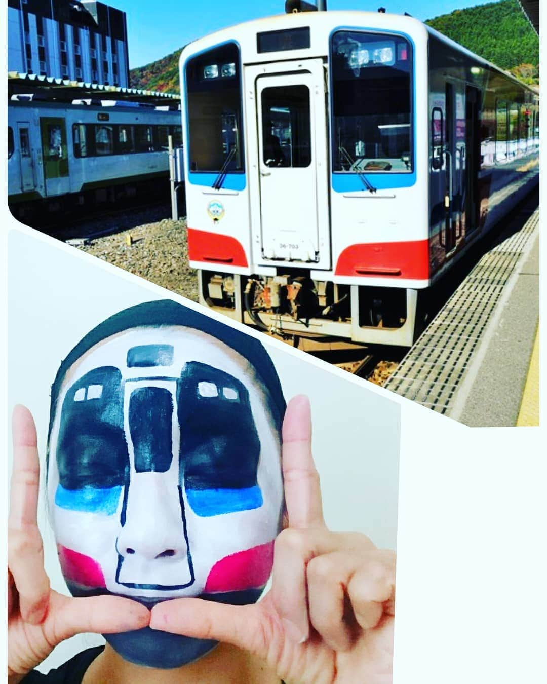 とくこさんのインスタグラム写真 - (とくこInstagram)「三陸鉄道、36-100形だよ！北リアス線、南リアス線。三陸の「三」を3本線で表していて、白は誠実、赤は情熱、青は海を意味するんだって～！今日から北リアスと南リアスの間の元JRの宮古～釜石間が三陸リアス線として復活し、第三セクターとしては日本一長い路線になるんだって～！三陸鉄道全線復活、おめでとうございます🚃 ・ #三陸鉄道 #リアス線 #第三セクター #まね鉄」3月23日 14時09分 - tokukoyori