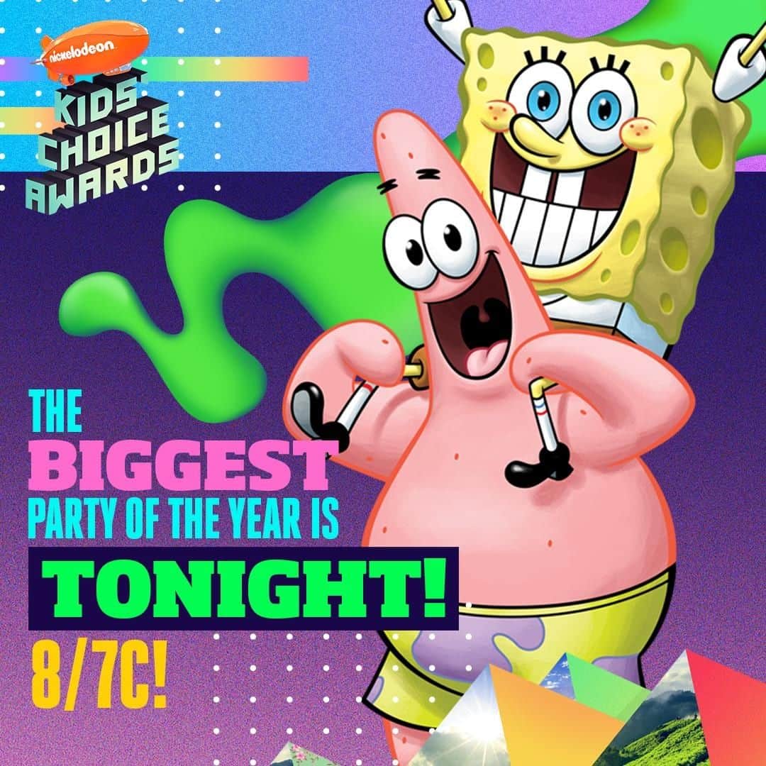 スポンジボブさんのインスタグラム写真 - (スポンジボブInstagram)「Who’s ready?! See if #SpongeBob wins the #KCA tonight at 8/7c on @Nickelodeon」3月24日 1時09分 - spongebob