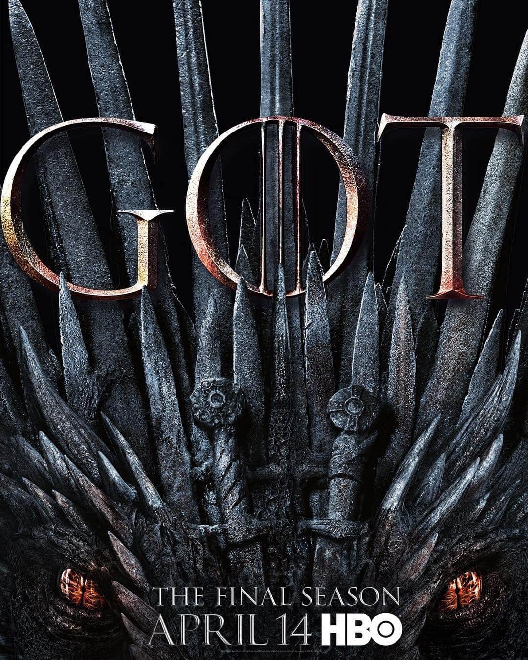 ピーター・ディンクレイジのインスタグラム：「The official poster for Game of Thrones Season 8 🔥」
