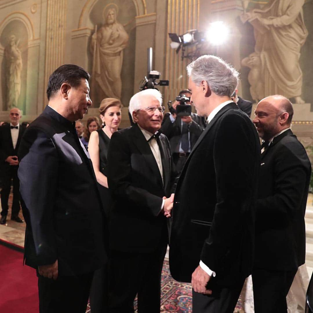 アンドレア・ボチェッリさんのインスタグラム写真 - (アンドレア・ボチェッリInstagram)「. Yesterday, Quirinale Palace in #Rome. Andrea Bocelli performing for the President of the People’s Republic of #China Xi Jinping on his institutional visit in #Italy.」3月24日 2時15分 - andreabocelliofficial