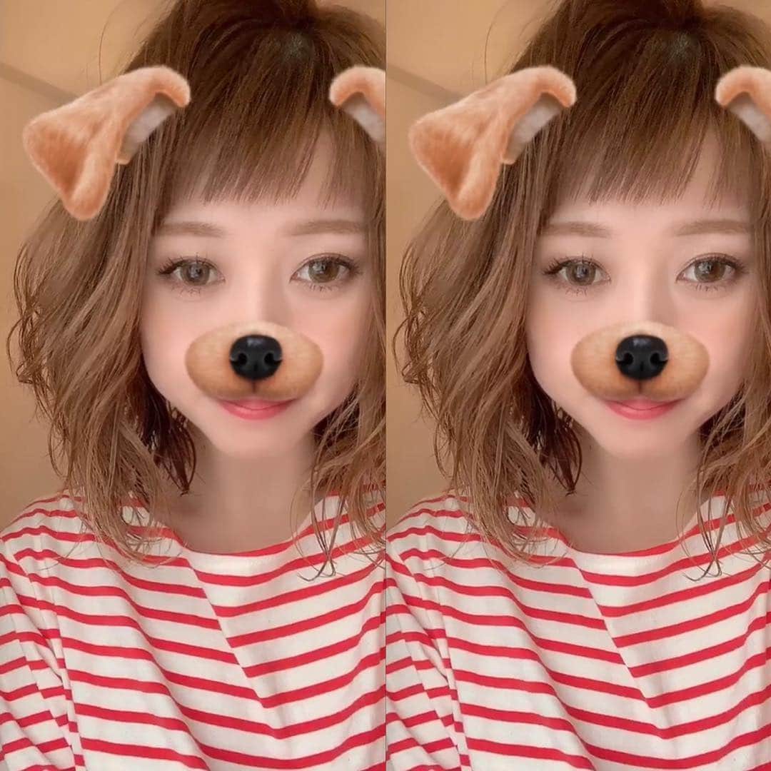 k i ｒa r a のインスタグラム：「♥ . オン眉にしたら 若返った👩🏼✨ .  たくさんコメント💌 ありがとうございます🥺💕 . ーーーーーーーーーーーーーーーーーー－－ーーーーーーーーー #オン眉#オン眉ボブ#ボブ#ヘアカラー #鹿児島美容室#美容室#鹿児島#天文館  #前髪#haircolor#hairstyle#hair#cosme #プチプラコスメ#makeup#メイク#コスメ #コスメ好きさんと繋がりたい#カラコン #美容#beauty#美容好きな人と繋がりたい  #ボーダー#マスカラ#アイシャドウ#リップ #マツエク#eyelash#ビュースタグラマー」