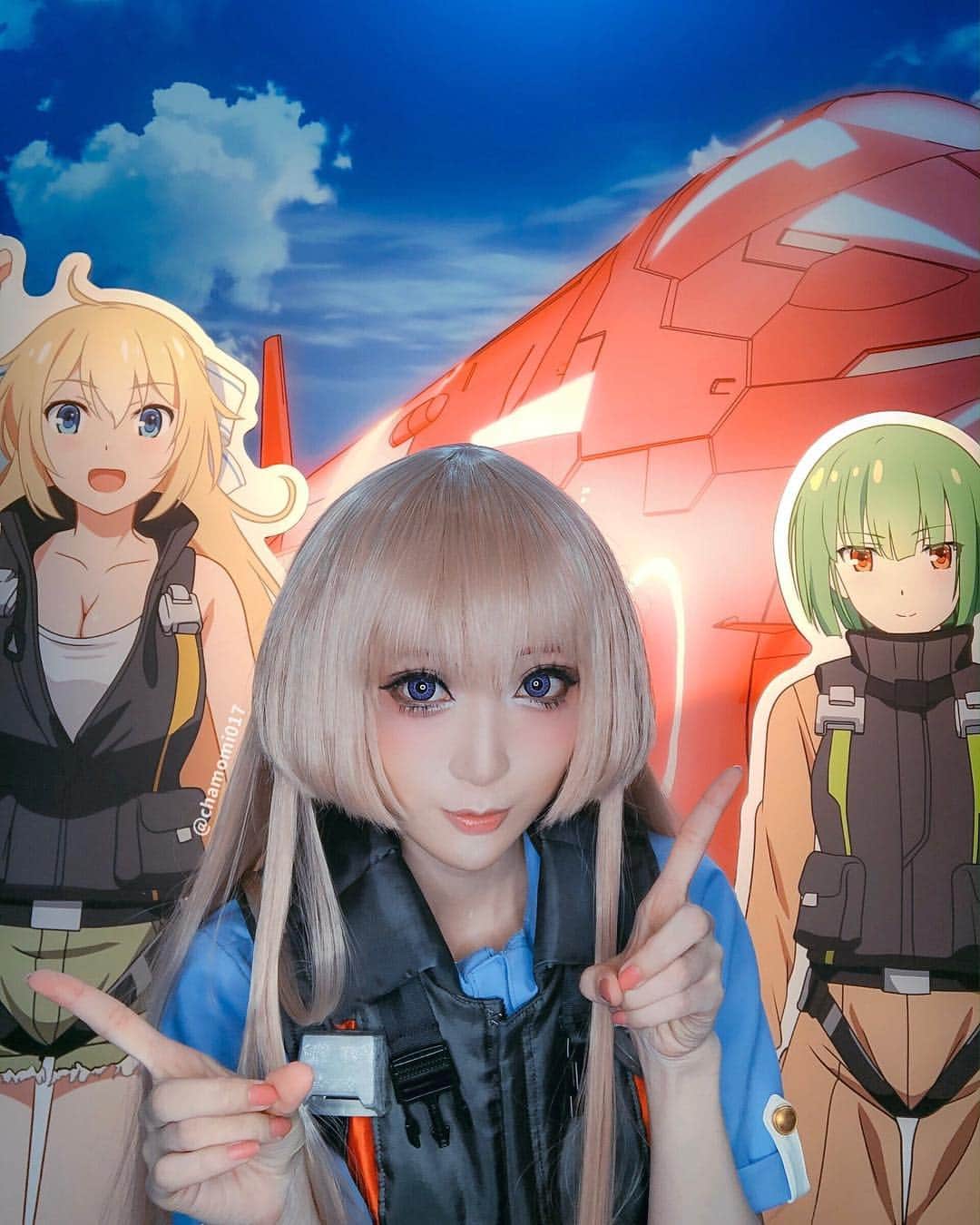 のインスタグラム：「来てくださりありがとうございます✈️ 最終日もよろしくお願いします！ https://twitter.com/chamomi017/status/1109440713010274304?s=21 タイムスケジュールを写メしたみてね！  アニメジャパン2019 サテライトブース【A21】 ガーリー・エアフォース/グリペン #AnimeJapan2019 #アニメジャパン #GAF_anime #グリペン撮影会」