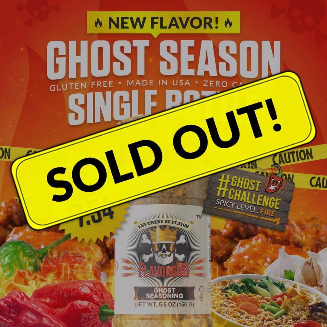 Flavorgod Seasoningsさんのインスタグラム写真 - (Flavorgod SeasoningsInstagram)「🔥🔥GHOST Seasoning is officially sold out!🔥🔥⁣ .⁣ Thank you so much for the amazing response! The Spring Sale is still going on, stock up on your favorite flavors, limited quantities left!」3月23日 23時30分 - flavorgod