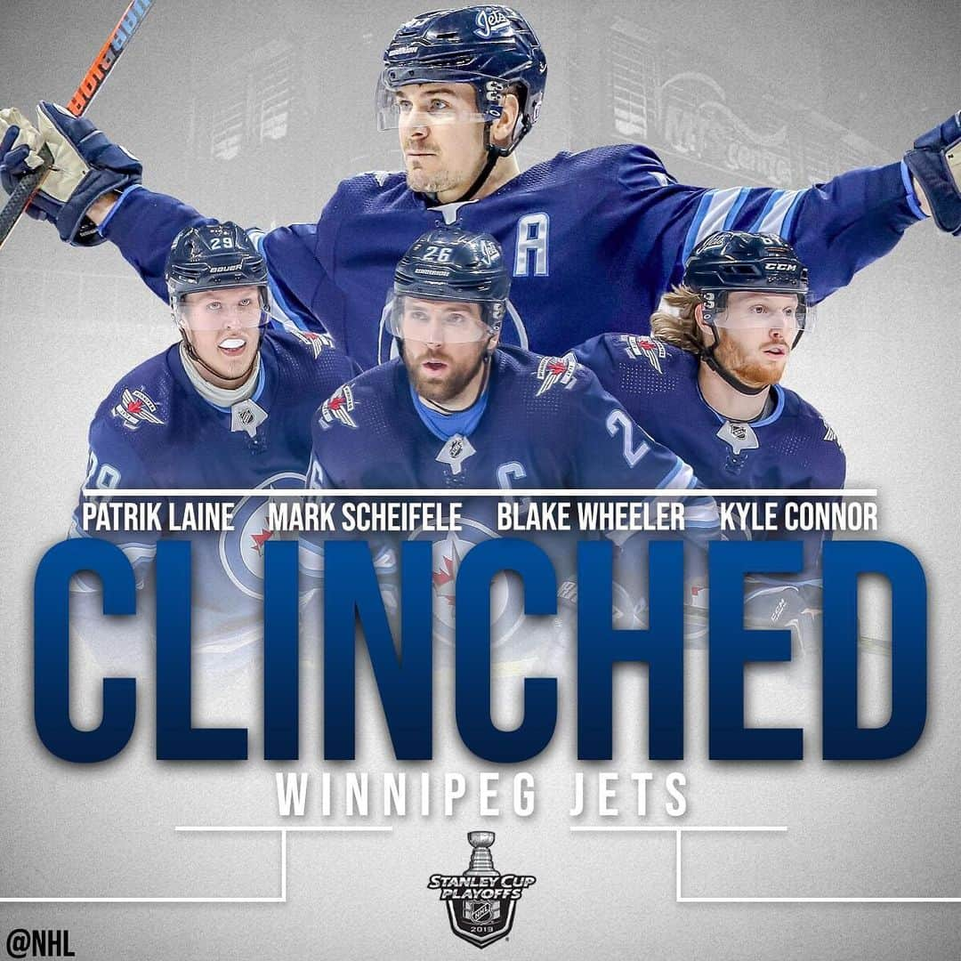 NHLさんのインスタグラム写真 - (NHLInstagram)「Fire up the engines, the @nhljets are off to the #StanleyCup Playoffs. ✈」3月24日 10時41分 - nhl