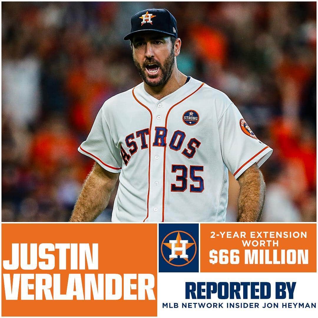 MLBさんのインスタグラム写真 - (MLBInstagram)「Houston, you have JV for two more years, reports Jon Heyman.」3月24日 3時36分 - mlb