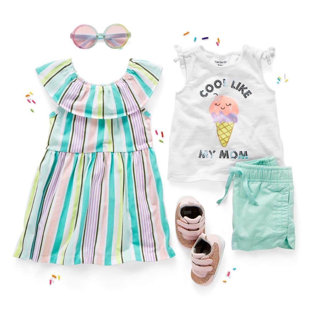 のインスタグラム：「Flavor of the day! #mint #dresses #shorts #tees #yum」