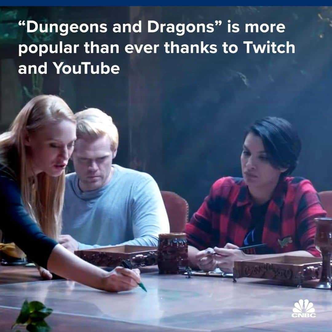 CNBCさんのインスタグラム写真 - (CNBCInstagram)「The days of hiding away in a dark basement rolling dice and playing DnD are over.⁣ ⁣ It’s been over 40 years since the first edition of "Dungeons and Dragons" hit shelves. Video platforms Twitch and YouTube are leading a renaissance of the fantasy roleplaying board game — and business is booming.⁣ ⁣ "DnD has been around for 45 years and it is more popular now than it has ever been," said Greg Tito, senior communications manager, at Wizards of the Coast. Merchandise for the game has grown by double digits in each of the last five years. This is thanks to a launch of the fifth edition of the game in 2014 and to DnD shows like "Critical Role." Sales of new player handbooks and starter sets have also been a large portion of the sales growth.⁣ ⁣ You can read more on the growing popularity of Dungeons and Dragons, at the link in bio.⁣ ⁣ *⁣ *⁣ *⁣ *⁣ *⁣ *⁣ *⁣ *⁣ ⁣ #DnD #DungeonsAndDragons #Games #Twitch #YouTube #Fantasy #BoardGames #CriticalRole #WizardsoftheCoast #News #Merch #Merchandise #BusinessNews #CNBC」3月24日 6時15分 - cnbc