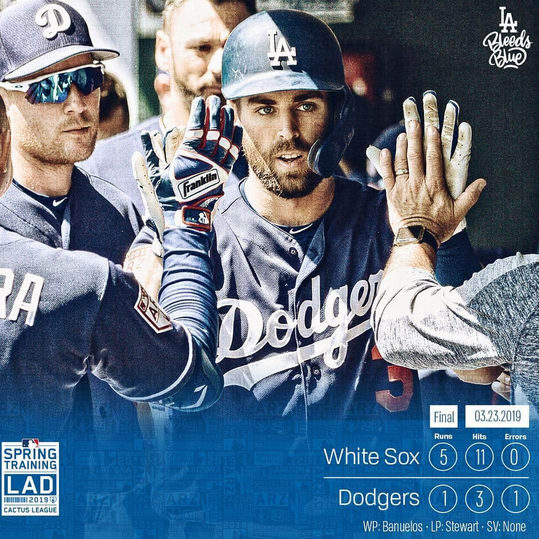 Los Angeles Dodgersさんのインスタグラム写真 - (Los Angeles DodgersInstagram)「RECAP: @ctaylor_3 homers but #Dodgers drop to White Sox, 5-1.  #DodgersST | Dodgers.com/news」3月24日 6時52分 - dodgers