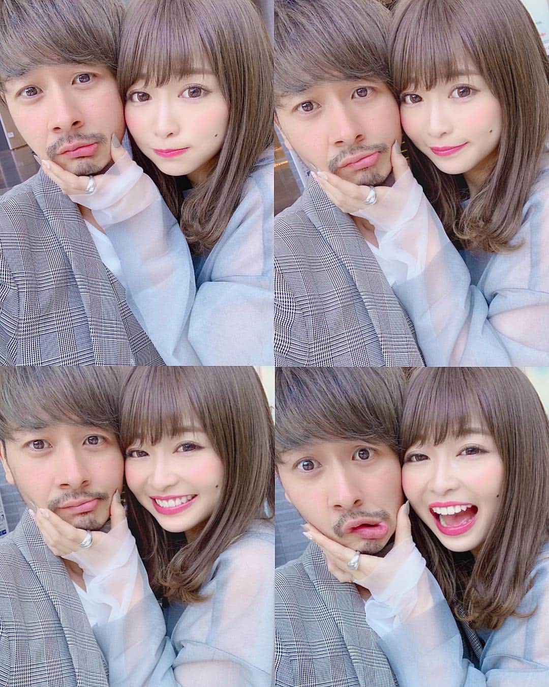 りなてぃさんのインスタグラム写真 - (りなてぃInstagram)「﻿ ひさびさの4コマ🤤💓﻿ どんどん口があいてくシリーズ✌︎（笑）﻿ ﻿ ﻿ お出かけの日は、わたしが着た服の色に﻿ いーっつも合わせてくる🤣﻿ ﻿ ﻿ ﻿ 最近嬉しかったこと✌︎﻿ ﻿ ①3日前？の夜、薄着で寝れる気温だったこと﻿ ほんとに気温といい、体調といい、気分的にも﻿ とにかくものすごい心地よくて、多分今年１しあわせな眠りについた😪﻿ （朝起きたら激さむだった🥶）﻿ ﻿ ②LAWSONで盛岡冷麺が販売される季節になったこと﻿ ﻿ ③まちカフェのアイスカフェラテが飲みたくなる季節になって﻿ だいすきなカラコロ音が聞けること﻿ ﻿ ④髪色が可愛するのと、前髪が理想な感じになったこと、﻿ 自分に合うトリートメントに出会えたこと﻿ ﻿ ⑤諦めかけてたお洋服が手に入ったこと﻿ ﻿ ﻿ ここ数日の嬉しいこと書き出してたら﻿ 止まらなくなったからきりいい⑤でやめとく（笑）﻿ ﻿ ﻿ みんなの最近のいいこと、教えて💓﻿ ﻿ ﻿ ﻿ ﻿ #ootd#outfit#code#coordinate ﻿﻿﻿﻿﻿ #style #code #fashion  #hair #hairstyle #haircolor﻿﻿﻿ #hairarrange ﻿﻿#hairmake #make #makeup ﻿﻿﻿﻿﻿ #ヘアアレンジ  #ヘアスタイル #ヘアメイク #メイク﻿﻿﻿﻿﻿ #irene #moussy #etre ﻿#color #haircolor﻿ #シークレットカラー」3月24日 20時10分 - rinatea_25