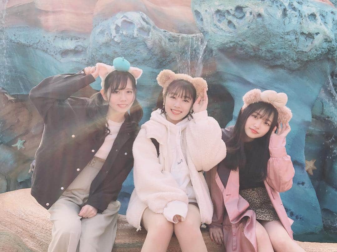 のインスタグラム：「3人で行ってきちゃった🐭💗✨ #夢の国#ディズニー#ディズニーシー#disneysea#ONEPIXCEL#nanamitanabe」