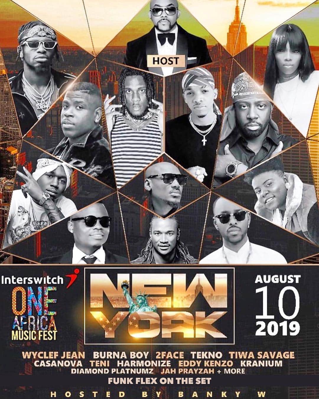 ファンクマスター・フレックスのインスタグラム：「One Africa Music Fest! FunkFlex on the set! August 10th!」